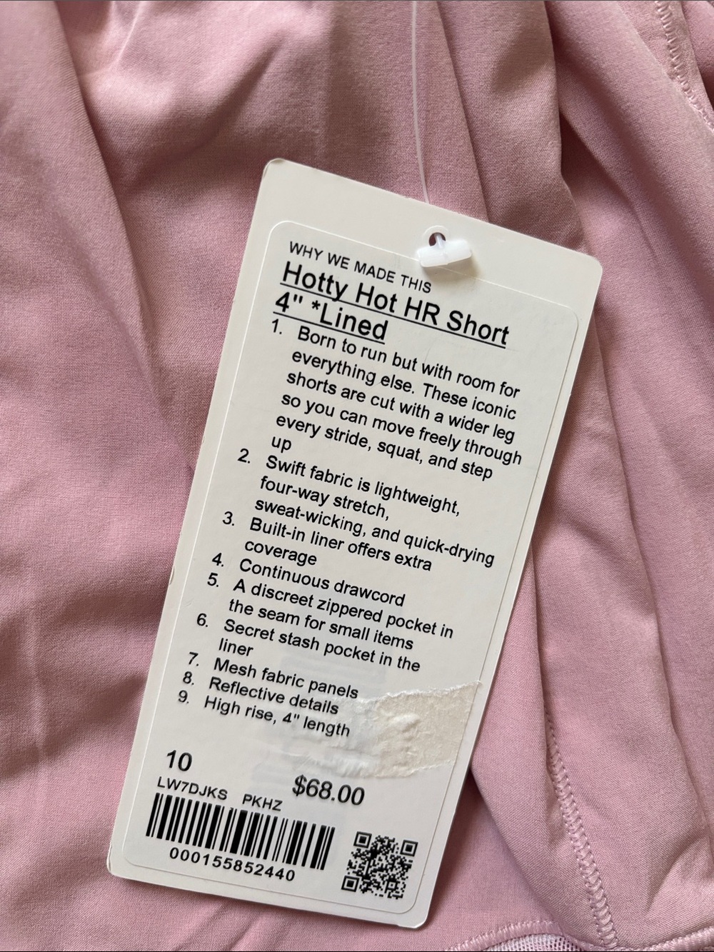 LULULEMON HOTTY HOT HR SHORTS 4” in PINK HAZE SZ 6,8,10 NWT - Picture 10 of 11